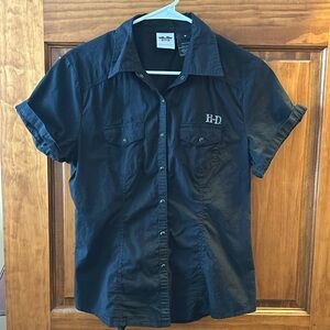 Harley Davidson Short Sleeve Button Up